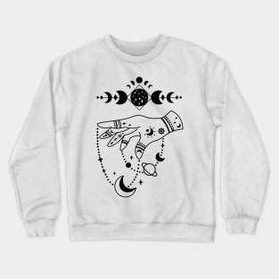 Aesthetic Halloween Witch Lover Moon Creepy Witchy Crewneck Sweatshirt